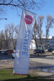 Windery, flagi reklamowe w kształcie prostokąta, aluminiowy.