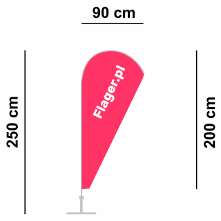 Flager ŁEZKA 250 cm