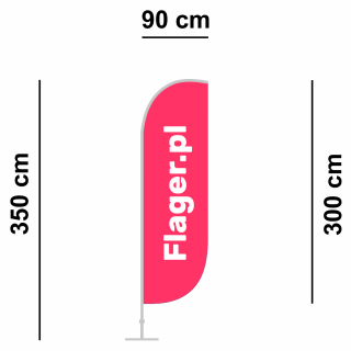 Winder o tradycyjnym zaokrąglonym kształcie, maszt aluminiowo-elastyczny - wys. 200 cm.