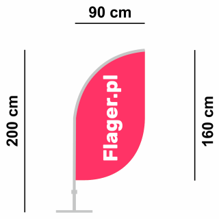 Winder o tradycyjnym zaokrąglonym kształcie, maszt aluminiowy - wys. 200 cm.
